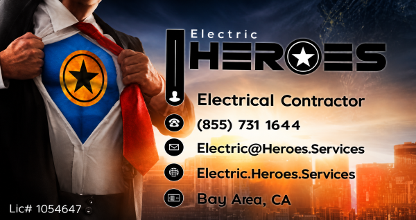 Electric Heroes licensed electrical contractor serving the Bay Area